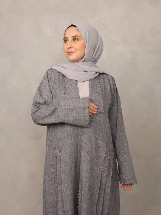 Slate Grey Abaya set - Hals and Sals