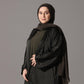 Olive Noir Jacquard Abaya - Hals and Sals