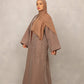 Mocha Elegance Abaya - Hals and Sals