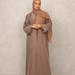 Mocha Elegance Abaya - Hals and Sals