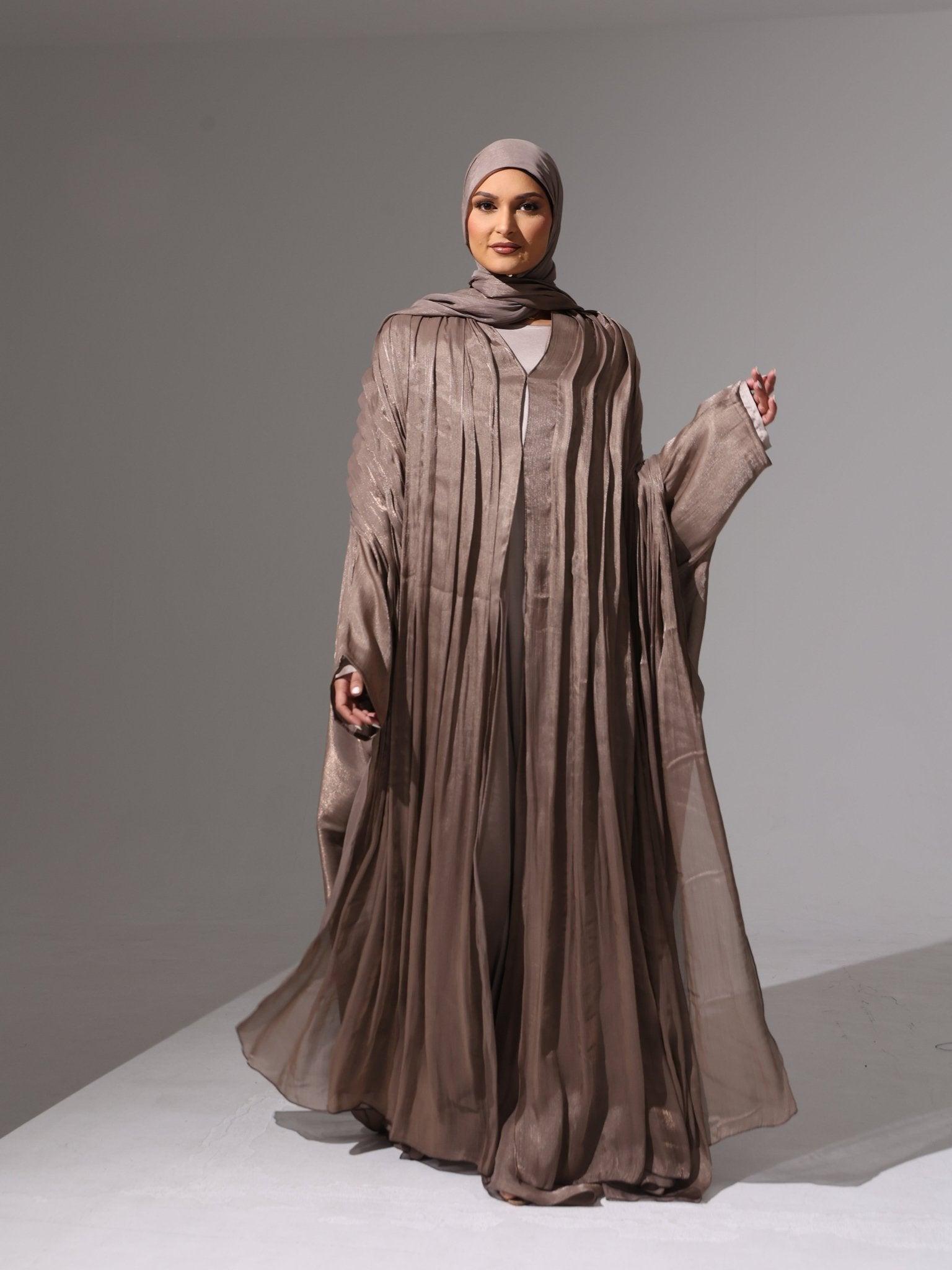 Elegant Mocha Abaya set - Hals and Sals