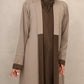 Taupe – Olive Edge Abaya set - Hals and Sals