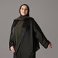 Olive Noir Jacquard Abaya - Hals and Sals