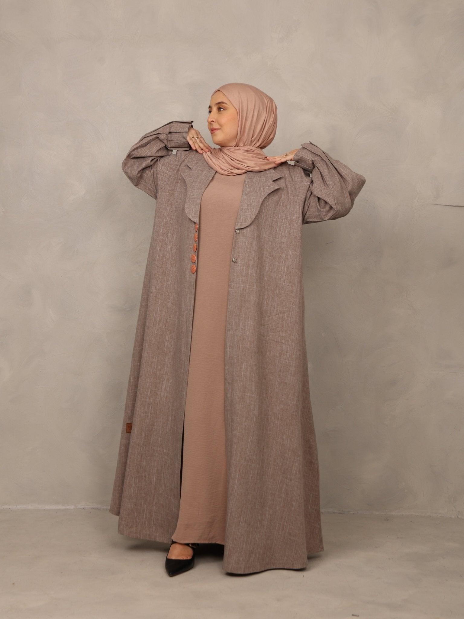 Earthy Taupe Abaya - Hals and Sals