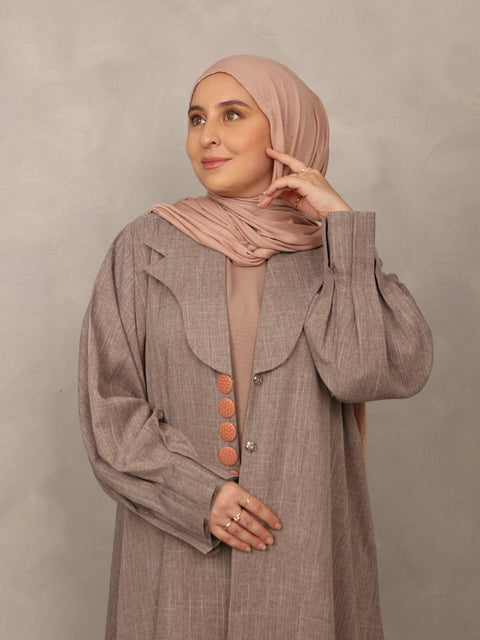 Earthy Taupe Abaya - Hals and Sals