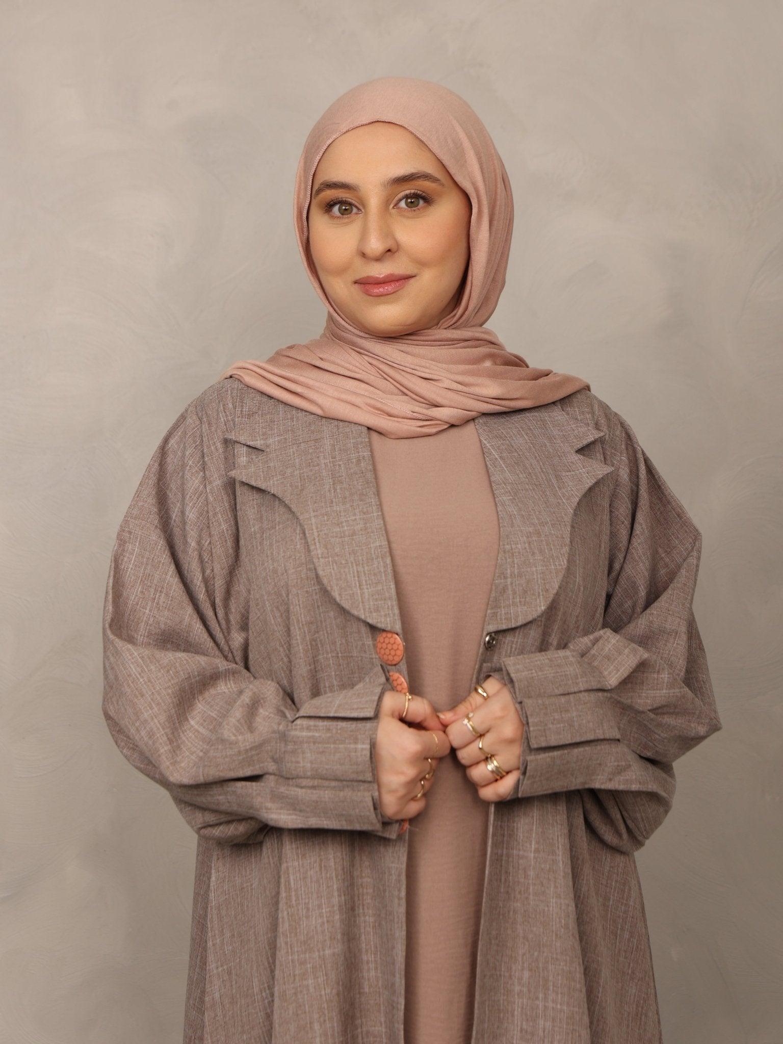 Earthy Taupe Abaya - Hals and Sals