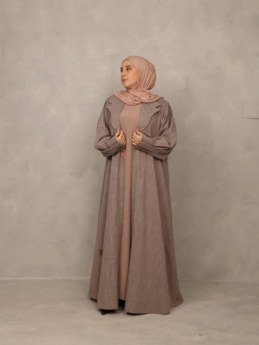 Earthy Taupe Abaya - Hals and Sals