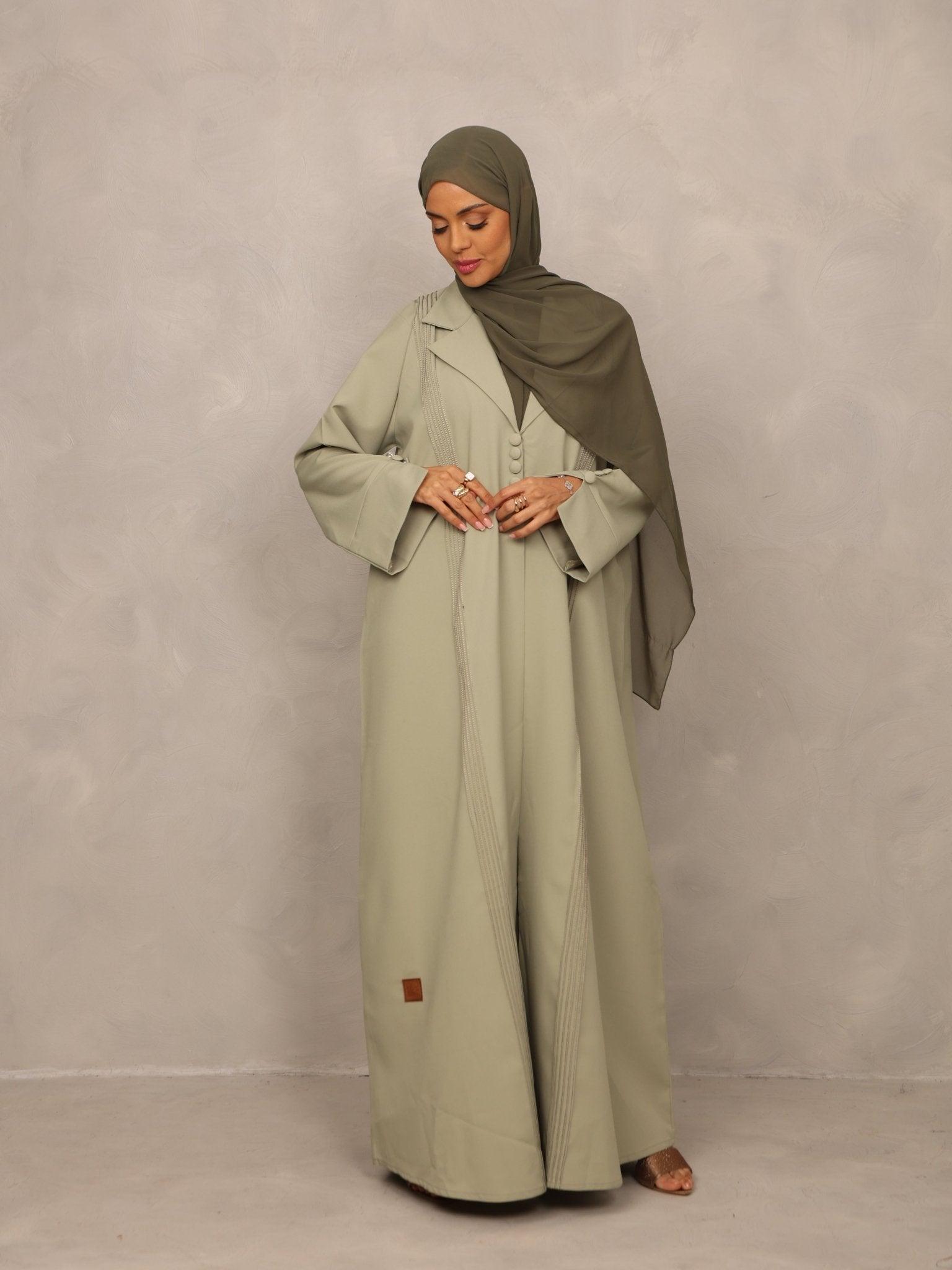 Serene Sage Abaya - Hals and Sals
