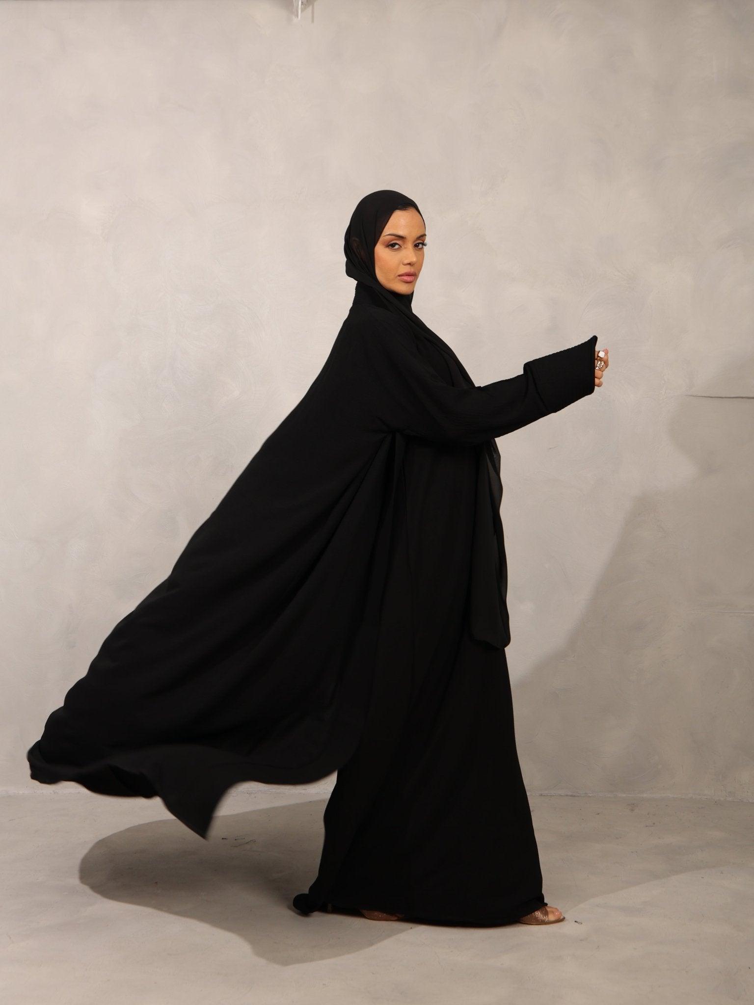 Classic Ebony Abaya - Hals and Sals