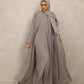 Ash Gray Abaya - Hals and Sals