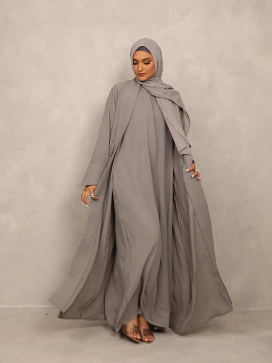 Ash Gray Abaya - Hals and Sals