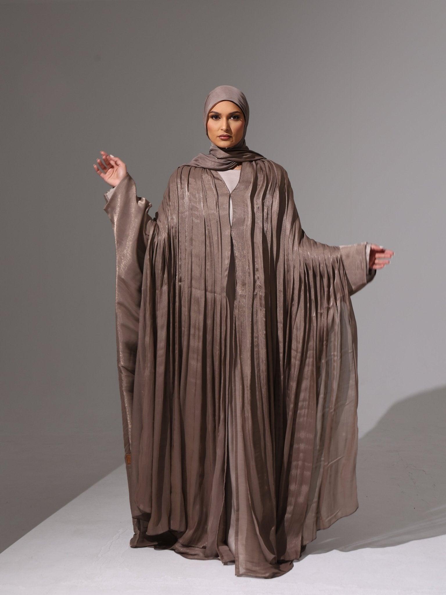 Elegant Mocha Abaya set - Hals and Sals