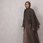 Olive Pleated Overlay Abaya