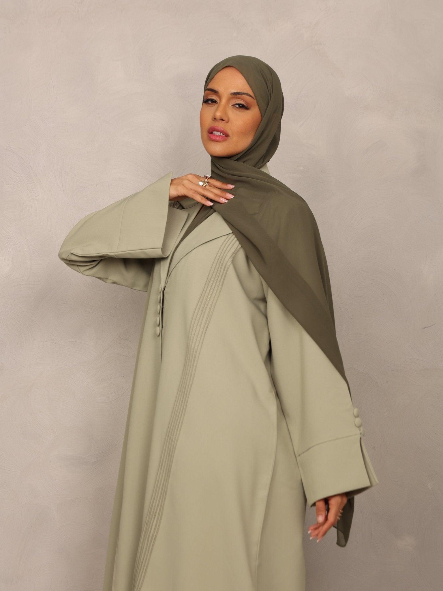 Serene Sage Abaya - Hals and Sals