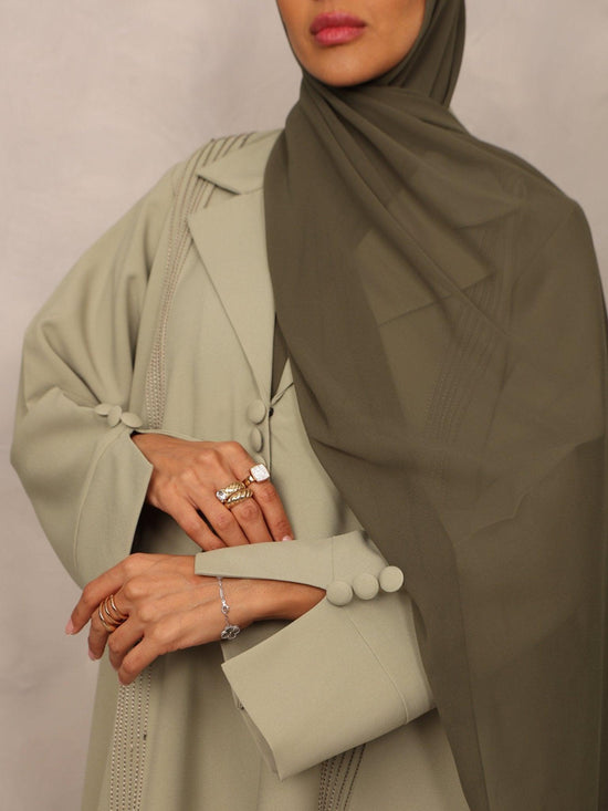 Serene Sage Abaya - Hals and Sals