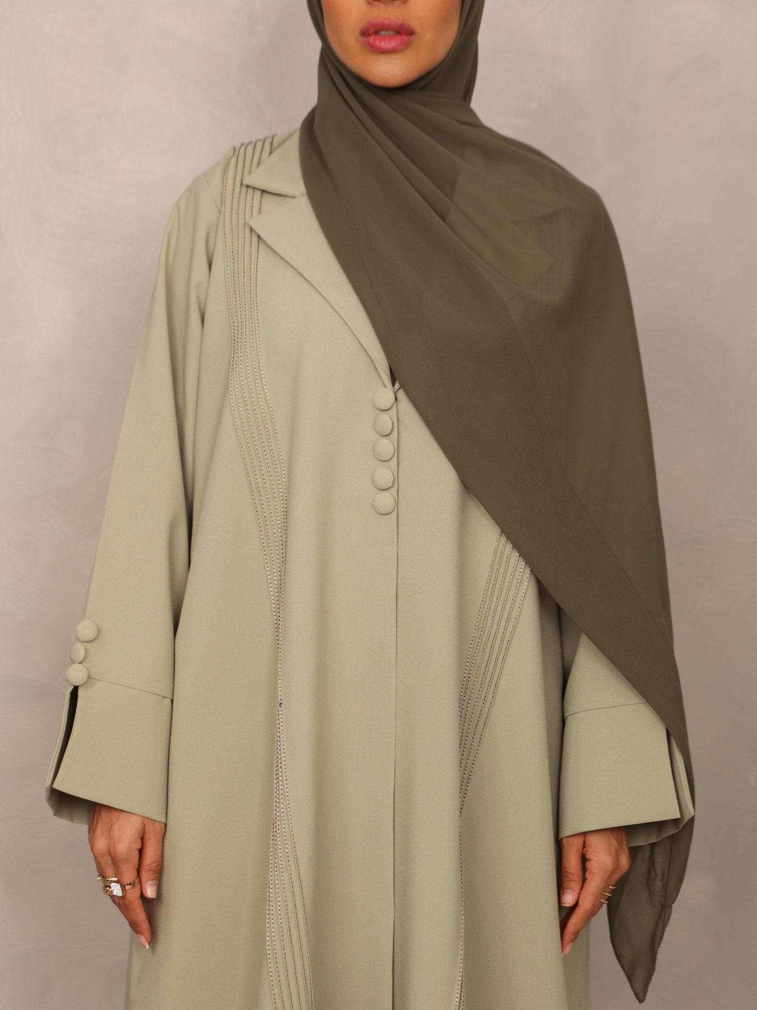 Serene Sage Abaya - Hals and Sals