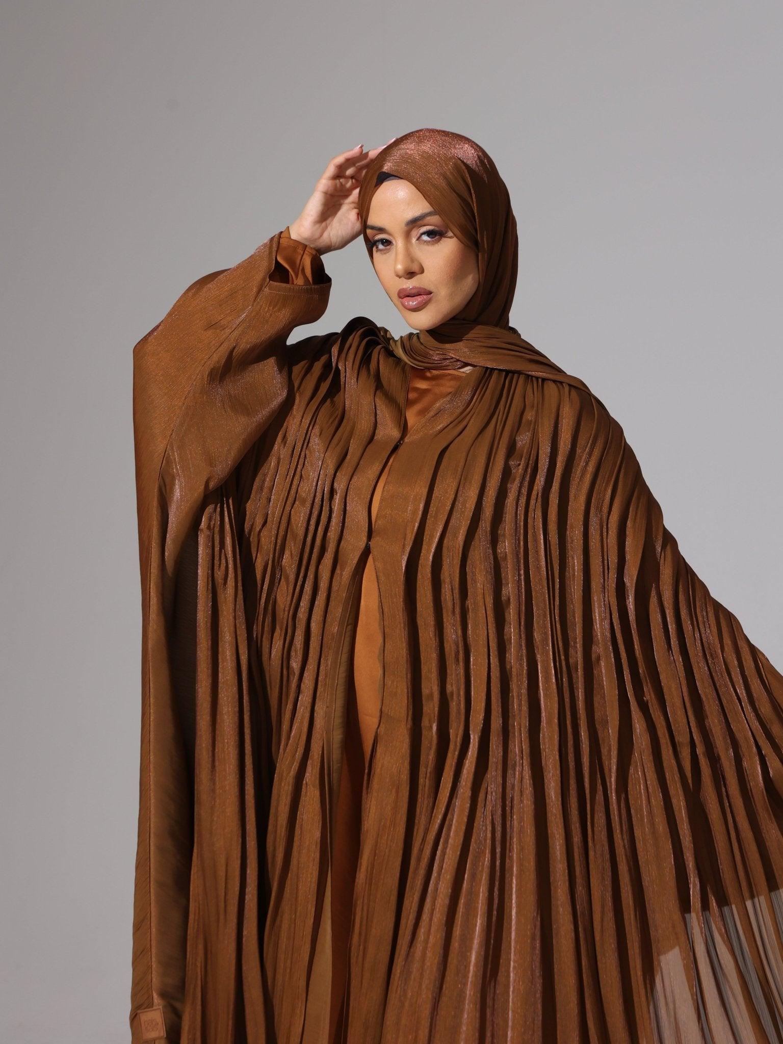Golden Chestnut Abaya - Hals and Sals