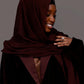 Velvet Chestnut Brown Abaya set - Hals and Sals