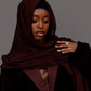 Velvet Chestnut Brown Abaya set - Hals and Sals